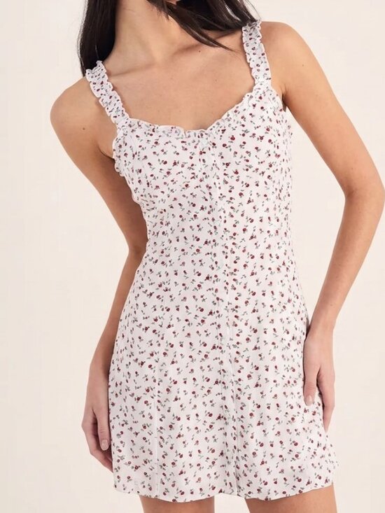 PacSun Dresses & Skirts - Lottie Moss Tank Top White Floral Mini Dress